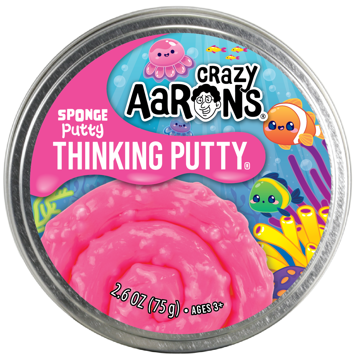 Sponge Putty - Full Size 4" Thinking Putty Tin